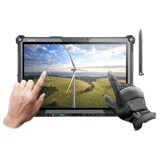 Getac F120 : technologie d'affichage avancée pour une visibilité maximale