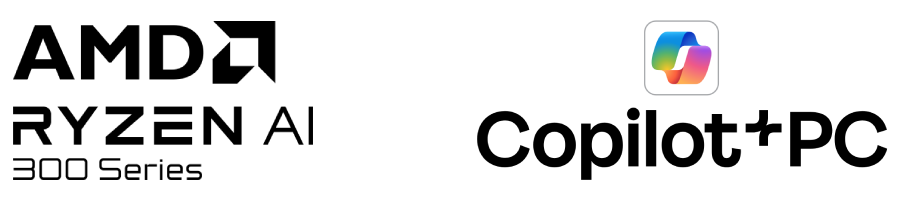 Logo AMD Ryzen AI 300 Series Copilot+PC